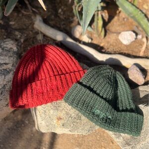 LEVI’S | Set of 2 Red and Green Knit Beanies Bundle